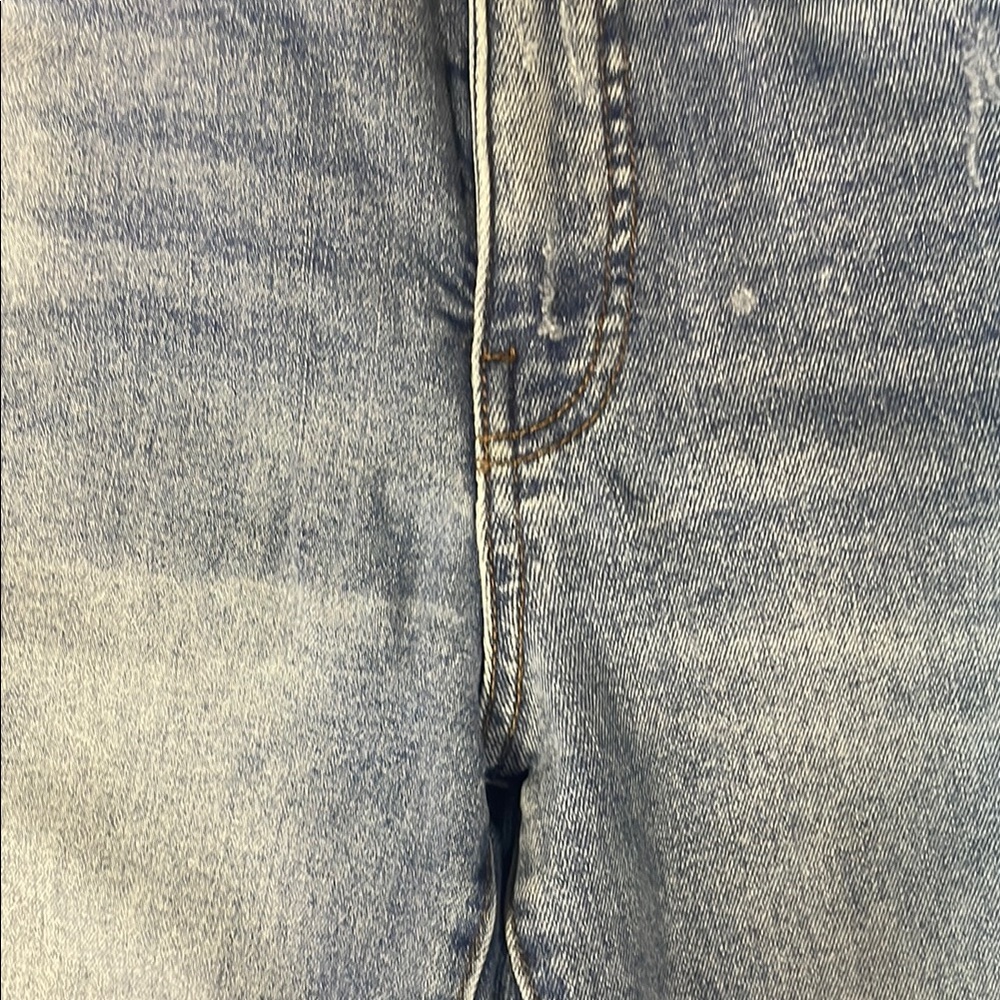 Kut from the Kloth Light Blue Distressed Straight Leg Jeans - Picture 3 of 9